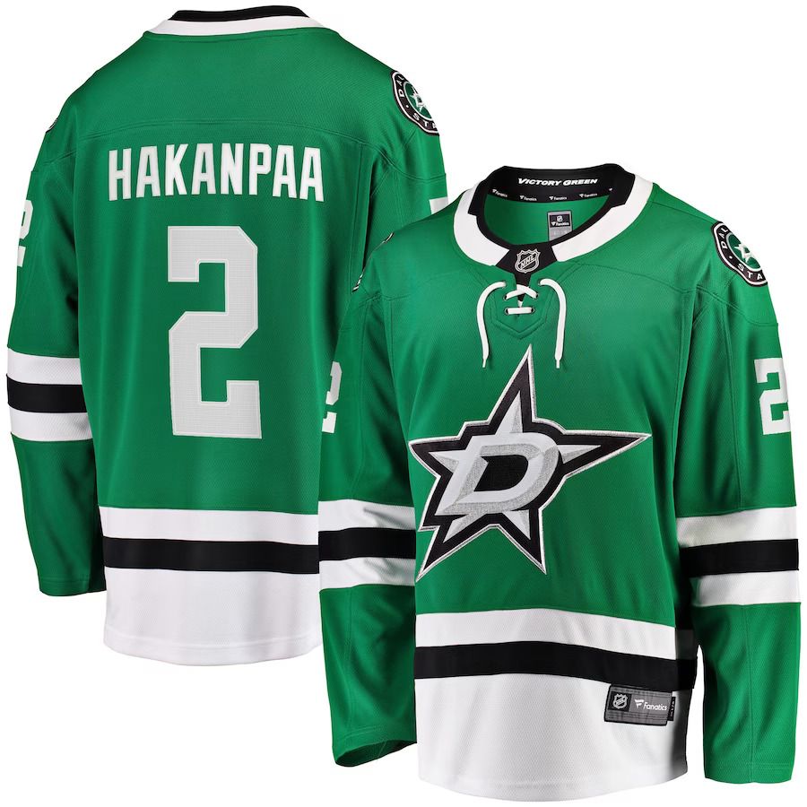 Men Dallas Stars #2 Jani Hakanpaa Fanatics Branded Kelly Green Home Breakaway Player NHL Jersey->dallas stars->NHL Jersey